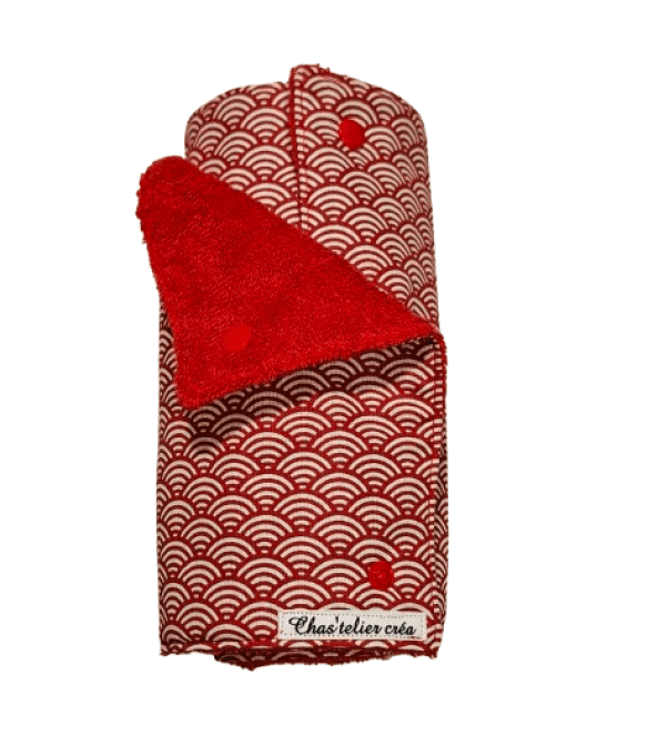 Rouleau d'essui tout lavable " les arcs rouge et blanc"