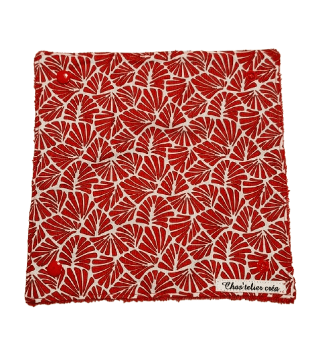 Rouleau d'essui tout lavable " Les feuilles rouges "