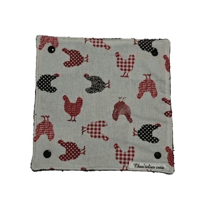 Rouleau d'essui tout lavable "Les poules"