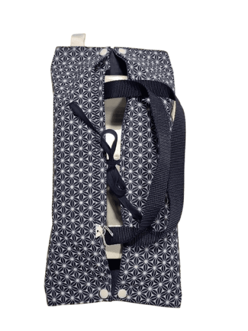 Sac de transport pour tarte ou cake " en bleu et blanc "