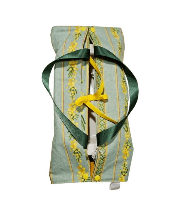 Sac de transport pour tartes ou  cakes  " les citrons  et le mimosa "