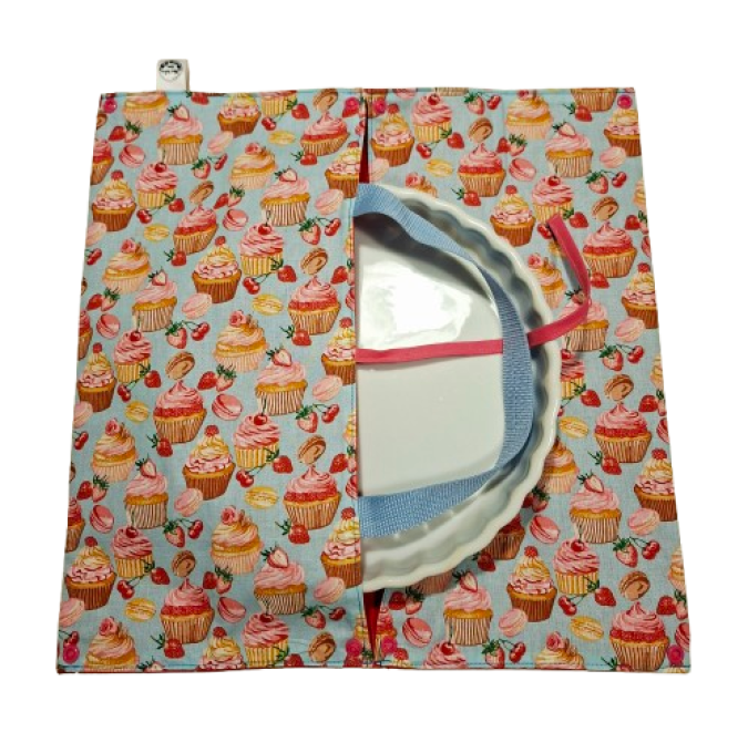 Sac de transport pour tartes ou cakes  " les cups cakes"