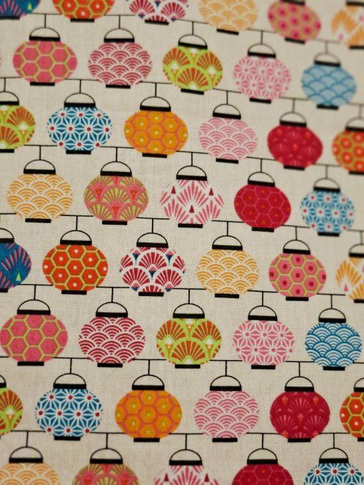 Sac de transport pour tartes ou cakes " les lampions 1 "