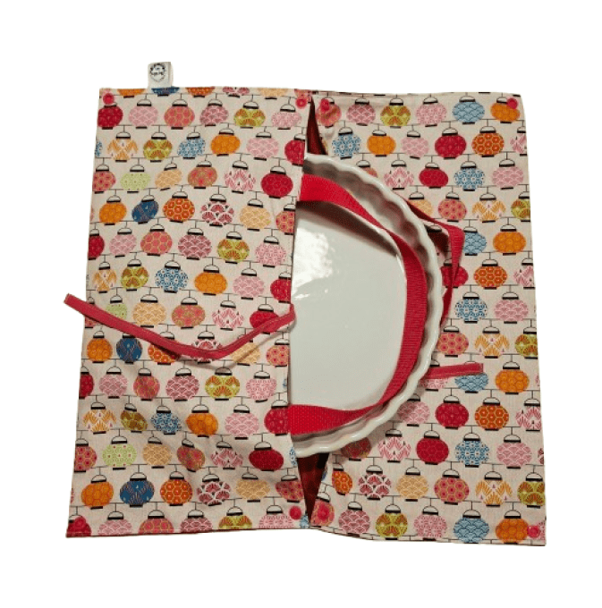 Sac de transport pour tartes ou cakes " les lampions 1 "