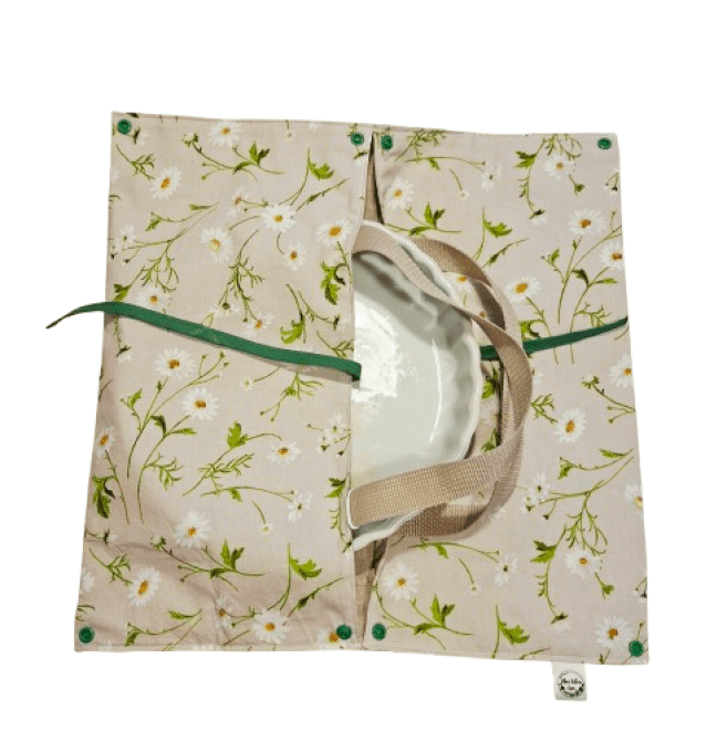 Sac de transport pour tartes ou cakes  " les marguerites"