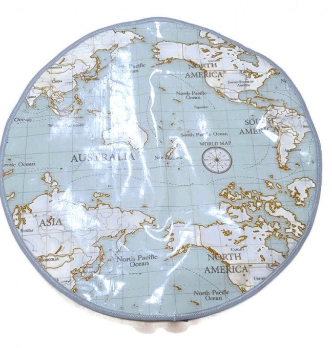 Pied sec ou tapis de piscine "les continents 1"