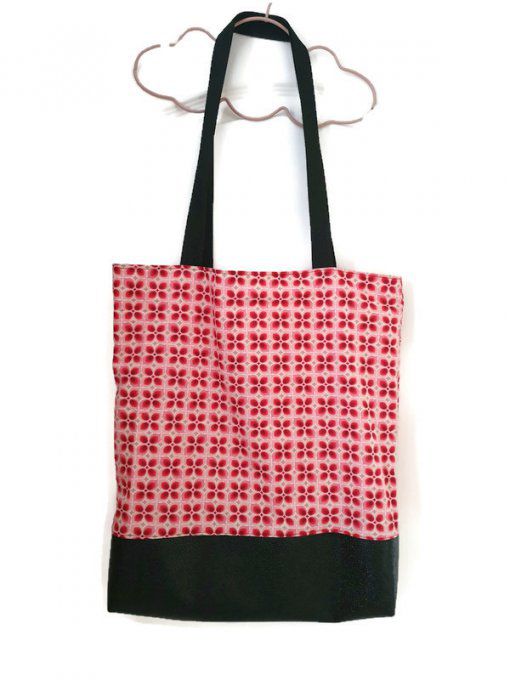 Tot Bag "Vintage rouge-rose"