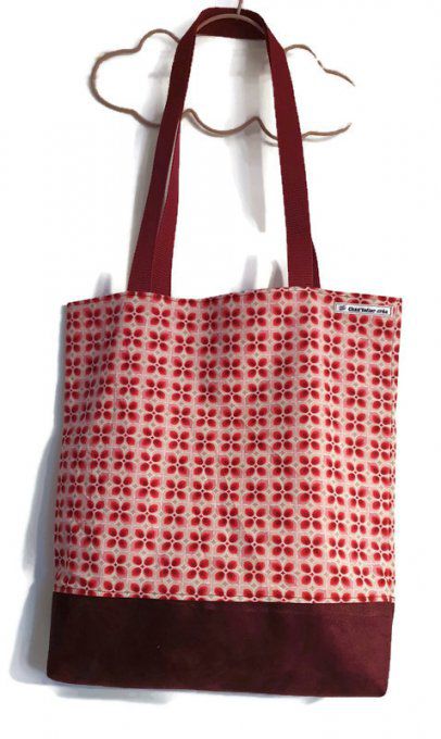 Tot Bag "Vintage rouge-rose"