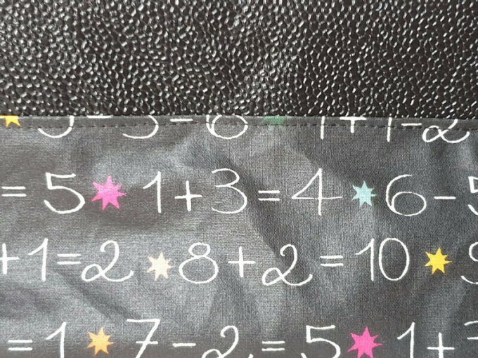 Trousse à crayon, trousse à maquillage, trousse d'école  pochette avec fermeture 'les calculs'