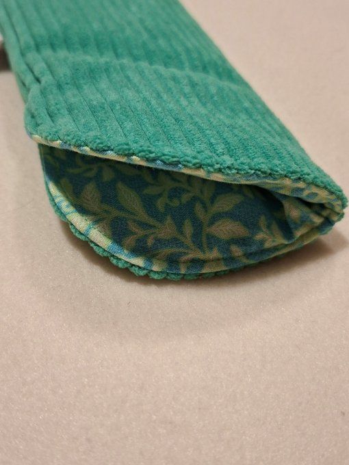 Etui à lunettes velours vert fluo 