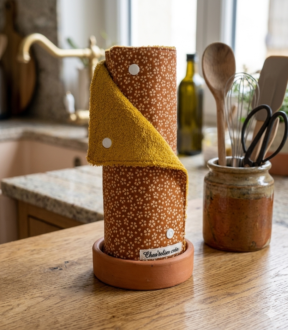 Essuie tout lavable 8 feuilles