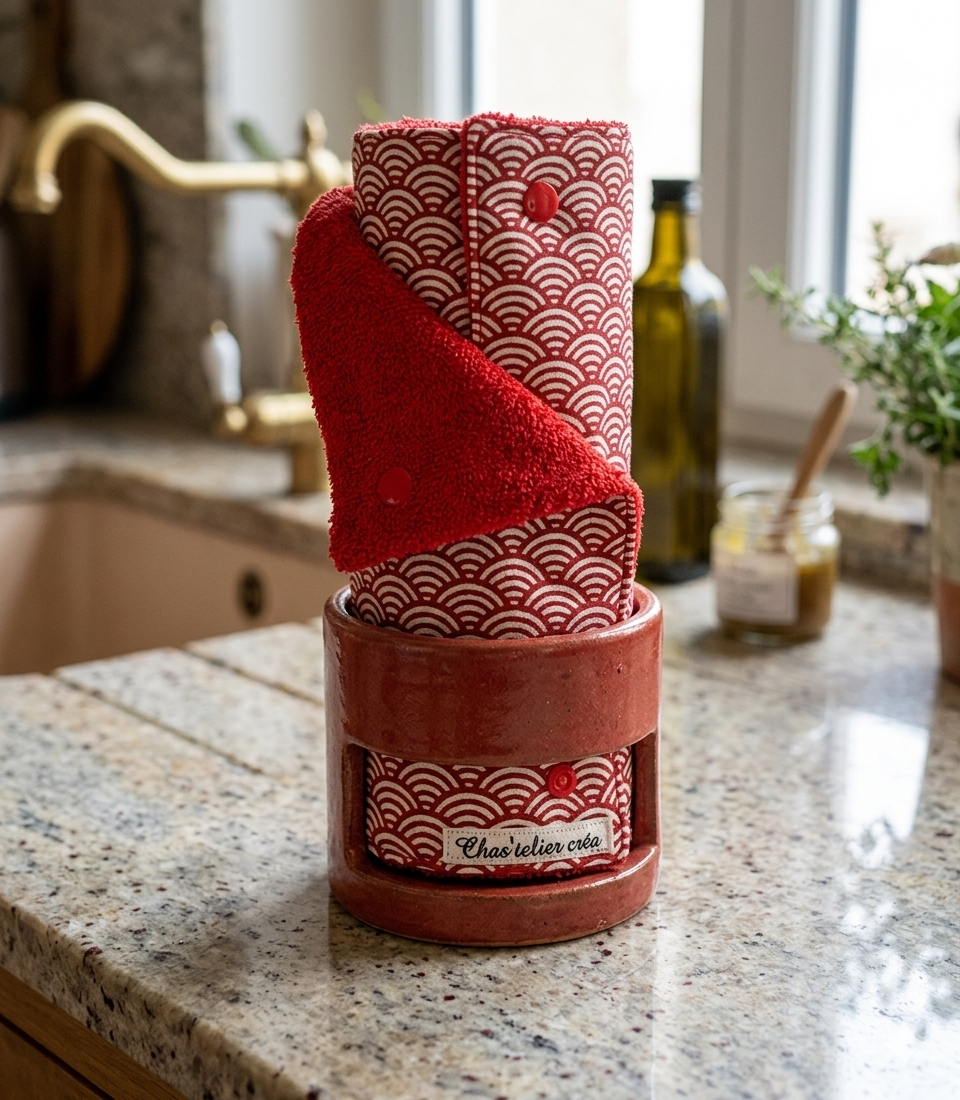 Essuie tout lavable comprenant de 10 feuilles 