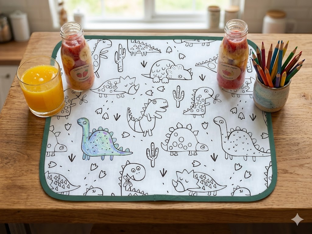 Set de table à colorier en tissu 