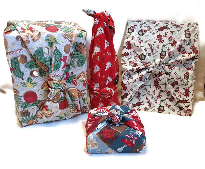 Furoshiki ou emballage cadeau en tissus